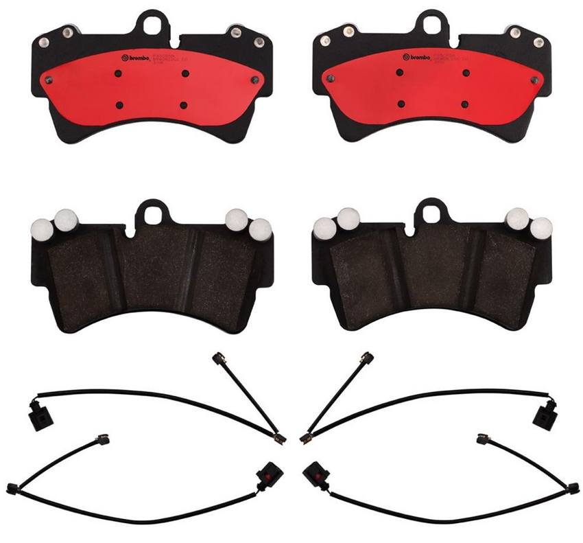 Audi Porsche Brakes Kit - Pads Front(Ceramic) (with Sensor) 7L0698151R - Brembo 2265427KIT